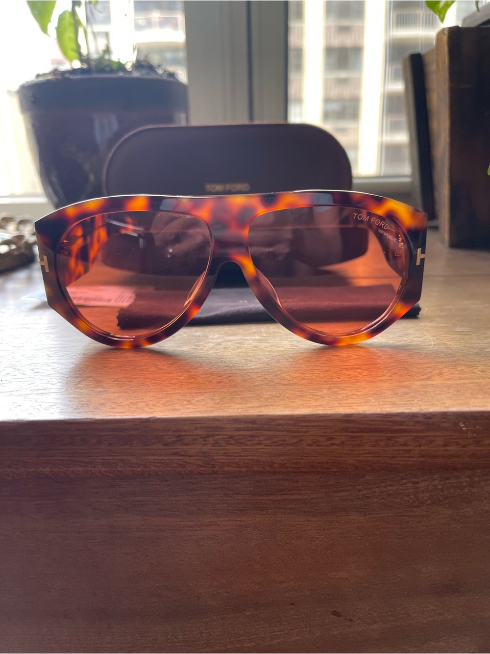 Bronson Havana Acetate Aviator Sunglasses - Picture 4 of 9